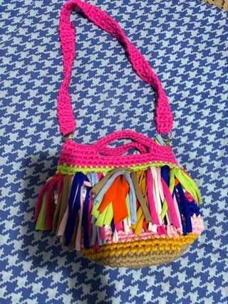 Borsa uncinetto artigianale multicolor