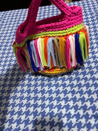 Borsa uncinetto artigianale multicolor