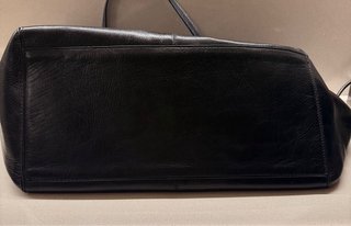 Bolso Tote Zara Negro Piel Maxi