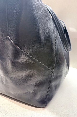 Bolso Tote Zara Negro Piel Maxi