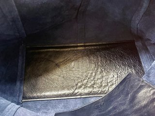 Bolso Tote Zara Negro Piel Maxi