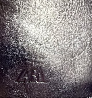 Bolso Tote Zara Negro Piel Maxi
