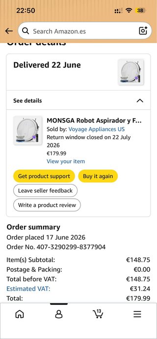 Robot Aspirador MONSGA 3 en 1
