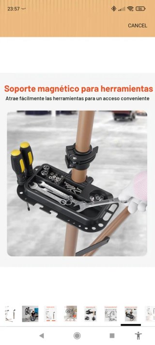 Soporte Bicicleta Taller Reparación ebike 40kg