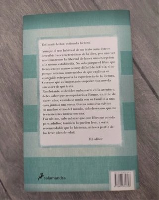 Libro El Niño con el Pijama de Rayas