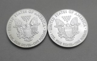 2 Monedas aguila Americana 1oz
