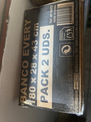 Pack 2 Bancos Plegables Resina Blancos