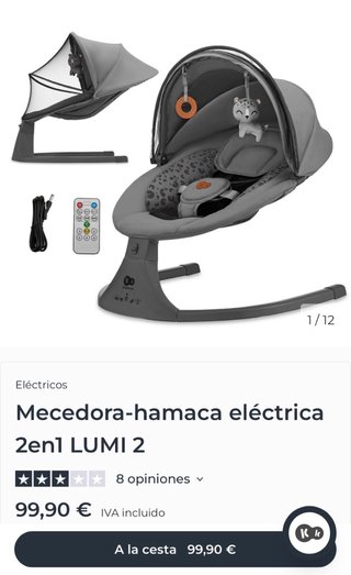 Mecedora Kinderkraft con Mando