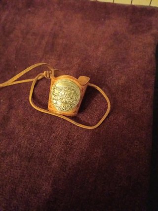 Funda de cuero porta chupitos  recuerdo Rumanía Tr