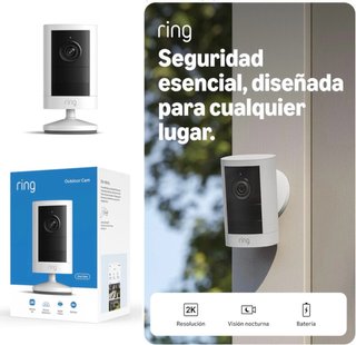 Ring Cámara Vigilancia Exterior 2K Precintada