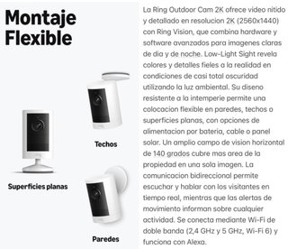 Ring Cámara Vigilancia Exterior 2K Precintada