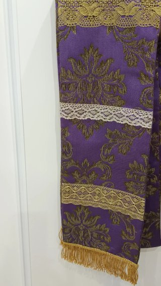 Lazo Virgen tamaño Real Seda Negro y Dorado