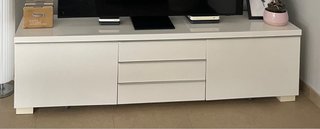 Mueble TV blanco brillo 180x 40 x 40