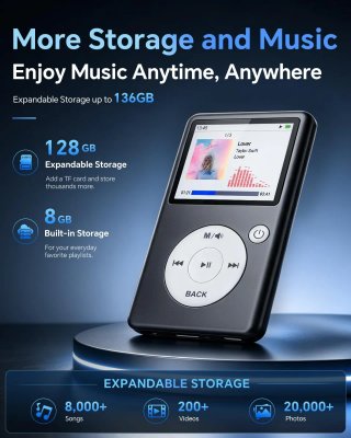 Reproductor MP3 Bluetooth Negro PlayerP