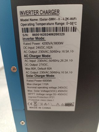 Inversor Híbrido EASUN POWER 4200W 24V