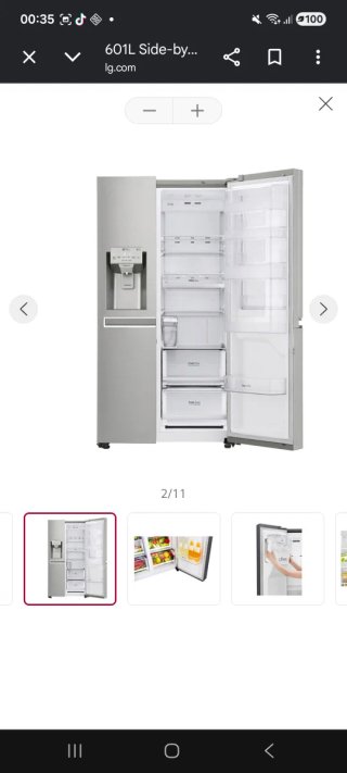 LG fridge ice maker and water dispenser gs-l6012pz