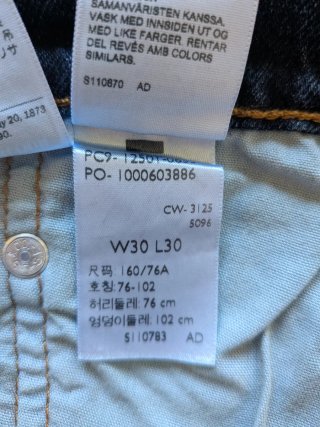 Pantalón Levis Vaquero Hombre 501 W30 L30 Nuevo