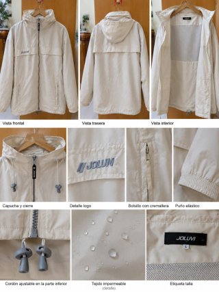 Chaqueta cortavientos JOLUVI beige