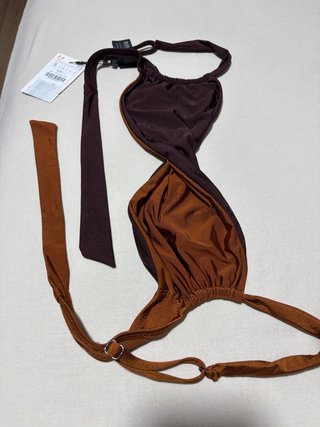 Bikini Marrón y Naranja Talla S
