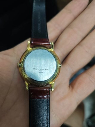Reloj Lotus vintage con fase lunar Dorado y Marrón