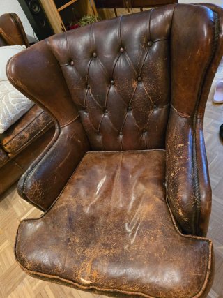 Sofá Chesterfield Piel Vintage Marrón