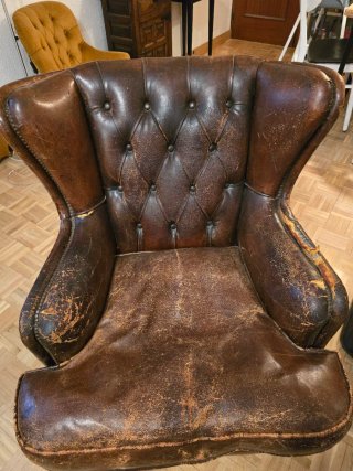 Sofá Chesterfield Piel Vintage Marrón