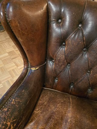 Sofá Chesterfield Piel Vintage Marrón