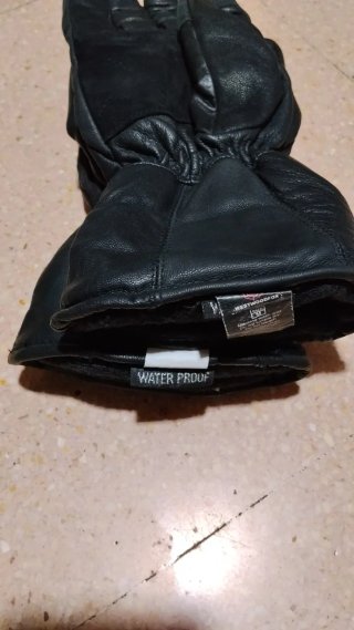 Guantes Moto Invierno Cuero Negro