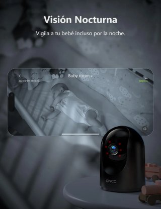 4 Cámaras GNCC WiFi Interior 2K 3MP