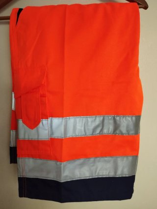 Pantalones Cortos Hi-Vis Naranja/Azul Talla XX L