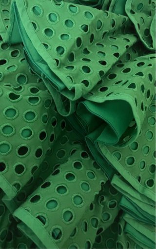 Traje de flamenca verde con volantes