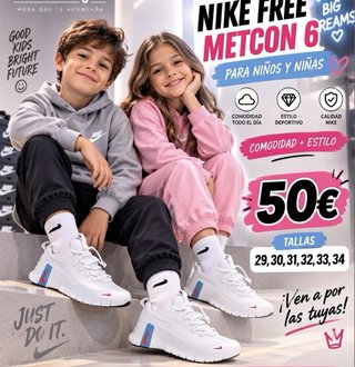 Zapatillas deportivas Nike para niños y niñas.