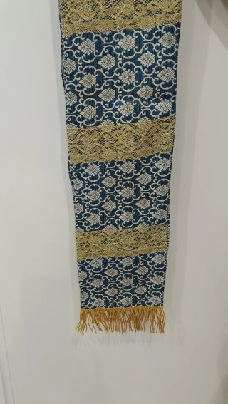 Fajín Virgen Azul y Dorado