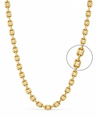 #2. Cadena Calabrote 30cm Oro 18k