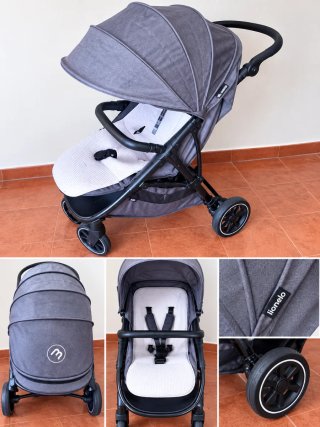 Cochecito de bebé gris Lionelo