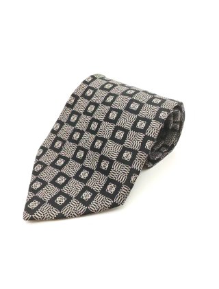 Corbata Loewe Al-Andalus Seda Vintage Negra Gris