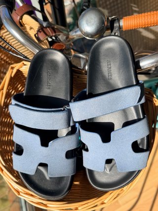 Sandalias Hermès Chypre Bleu Jeans