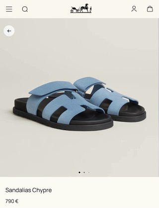 Sandalias Hermès Chypre Bleu Jeans