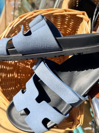 Sandalias Hermès Chypre Bleu Jeans