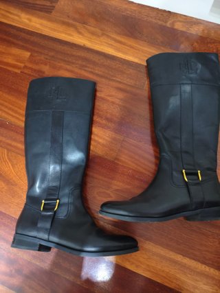 Botas de piel Ralph Lauren negras talla 39.5