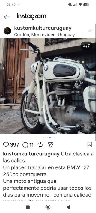 BMW R27 Blanca Clásica