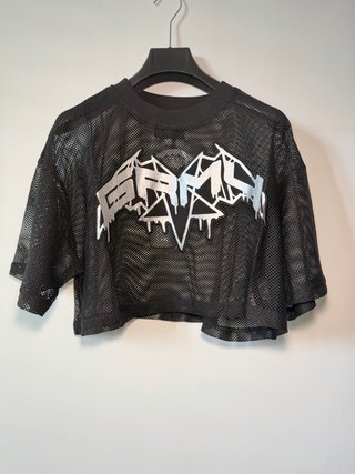 GRMY Grimey Crop Top Mesh Negro – Talla M – Nuevo