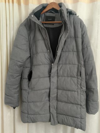 Abrigo Zara Gris Talla L
