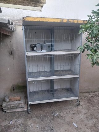 Jaula para palomos de 3 pisos