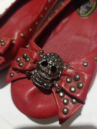 Manoletinas Rojas con Calavera
