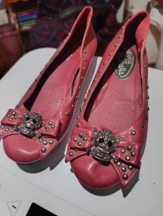 Manoletinas Rojas con Calavera