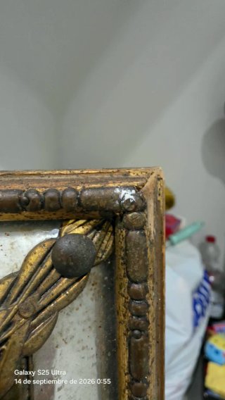 Espejo antiguo siglo XIX dorado
