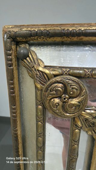 Espejo antiguo siglo XIX dorado