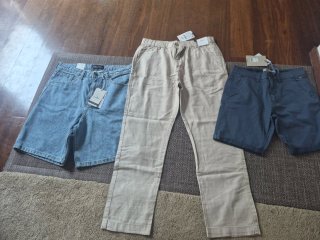 Lote 3 Pantalones: Beige y Azul