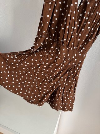 Mono Zara lunares marrón y blanco Talla XS